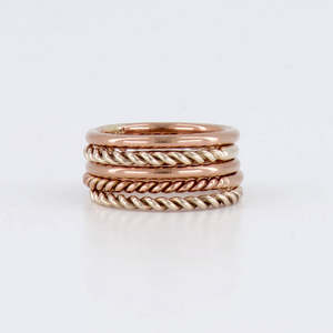 Diamond And Gold Bands: Gold Stacking Rings