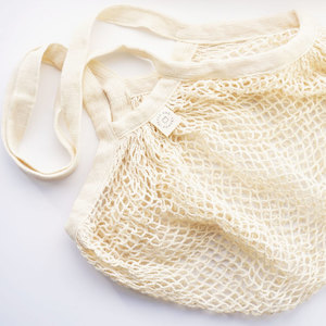 Products: Organic Cotton Reusable Net Grocery Bags – Short and Long Handle