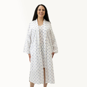 Products: Grey Dots Robe - The Linen Collection