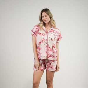 Products: Peony Short Pjs - Pink - The Linen Collection