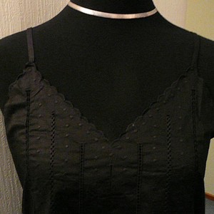 Black Cotton Nightie - The Linen Collection