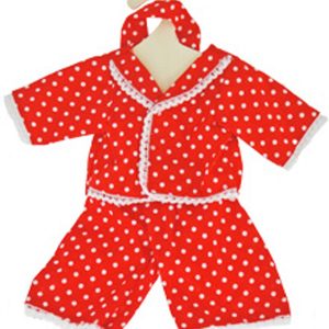 Products: Dolls Clothes - Red & White PJ's - The Linen Collection