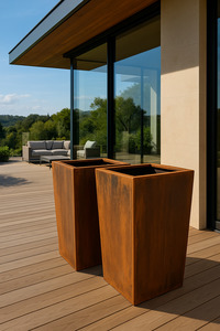 Steel Planters Nz: Tall Tapered Planter