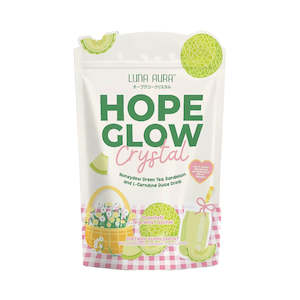 Health: Luna Aura Hope Glow Crystal Honeydew Green Tea, Dandelion & L-Carnitine Juice Drink