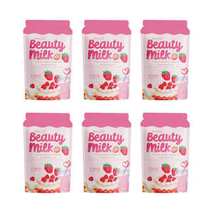 Dear Face Beauty Milk Strawberry Glutathione Drink (Bundle of 6)