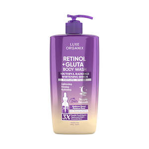 Luxe Organix Retinol + Gluta Youthful Radiance Whitening Serum Perfume Infused Body Wash