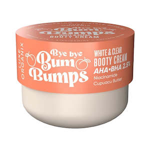Luxe Organix Bye Bye Bum Bumps White and Clear Booty Cream 230g
