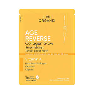 Luxe Organix Age Reverse Collagen Glow Serum Boost Sheet Mask
