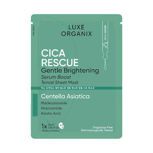 Masks Peels: Luxe Organix Cica Brightening Repair Serum Boost Sheet Mask