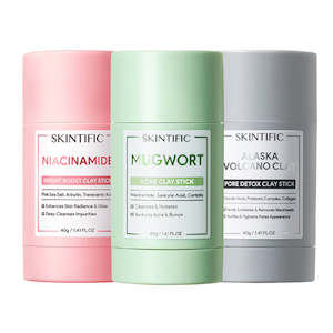 Skintific Clay Stick Trio Bundle (Bright Boost + Pore Detox + Mugwort Acne)