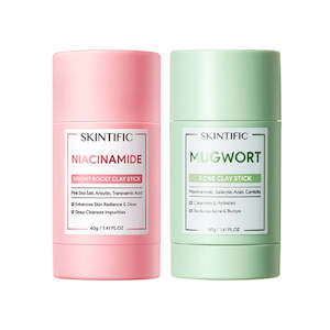 Skintific Clay Stick Bundle (Bright Boost + Mugwort Acne)