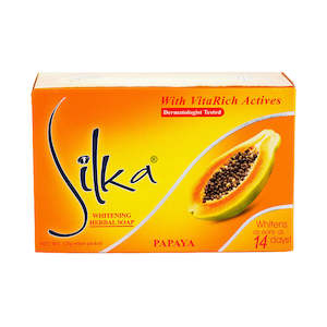Body Soap: Silka Papaya Whitening Herbal Soap 135g