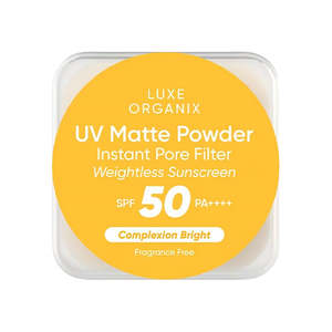 Luxe Organix UV Matte Powder Instant Pore Filter Weightless Sunscreen Complexion Bright 15g