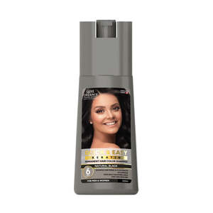 Hair Care Treatments: Luxe Organix Quick & Easy Keratin Permanent Hair Color Shampoo Natural Black
