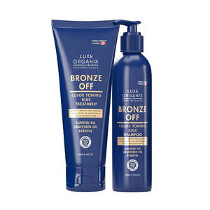 Hair Care Treatments: Luxe Organix Bronze Off Color Toning Blue Treatment Bundle