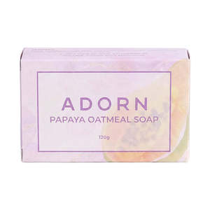 Adorn By Calmskin: Adorn Papaya Oatmeal Soap 120g
