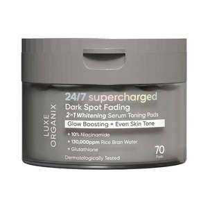 Skin Care: Luxe Organix 24/7 Supercharged Dark Spot Fading Whitening 2in1 Serum Toning Pads 70s