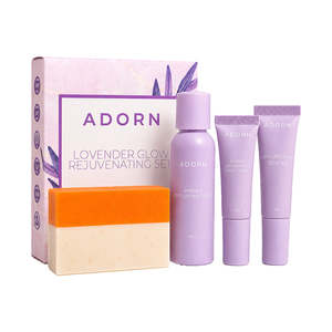 Skin Care Gifts Sets: Adorn Lovender Glow Rejuvenating Set 4-Piece Kit