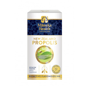 Personal Hygiene Covid 19: Manuka Health Ultra Strength New Zealand Propolis BIO100 Soft Gels 60 Caps 02/2026