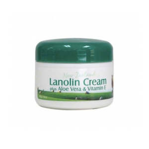 Moisturisers: New Zealand lanolin cream plus Aloe Vera & Vitamin E 100g