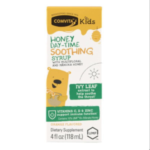 Kids Health: Comvita Kids Honey Day-Time Soothing Syrup 118ml orange flavor