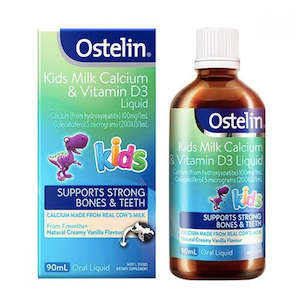 Kids Health: Ostelin Kids Milk Calcium & Vitamin D3 Liquid 90ml