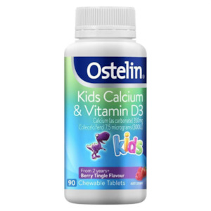 Kids Health: Ostelin Kids Calcium & Vitamin D3 90 Chewable Tablets