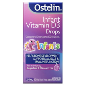 Kids Health: Ostelin Infant Vitamin D3 Drops 2.4ml
