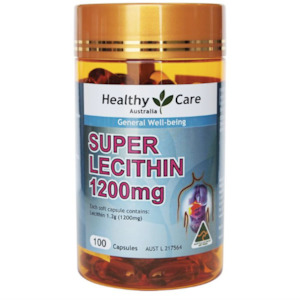 Detox Liver Health: Healthy Care Super Lecithin 1200mg 100 Capsules