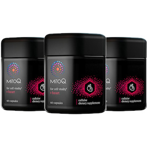 Heart Health: 3 Packs MitoQ Heart Cardiovascular Support CoQ10 60 Capsules