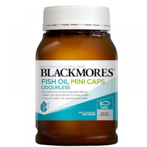 Omega 3 Fish Oil: Blackmores Odourless Fish Oil 400 Mini Capsules