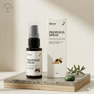 Immune Support: Biotree Premium Propolis & Deer Velvet Throat Spray Advanced Oral Care with Manuka Honey MGO 263+ (30ml)