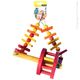 Parrot Toy Wooden Swing With Wheel Medium 18.5x10x26cm Bird Cages NZ