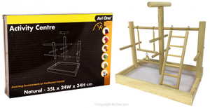 Products: BIRD TOY ACTIVITY CENTRE NATURAL WOOD 35 X 24 X 34CM Bird Cages NZ