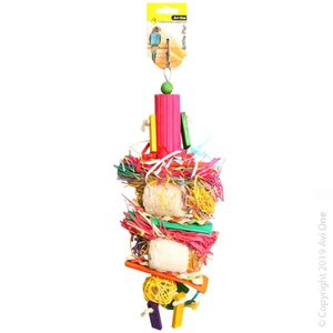 Products: Loofa with Rattan Ball and Raffia 38cm Bird Cages NZ