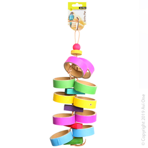 Avi One Paper Rings With Wooden Beads – 43cm – The Parrot Place