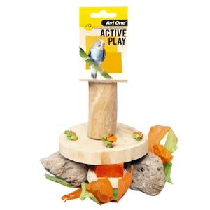 Avi One Wooden Wheel Crunch Perch 15cm – The Parrot Place