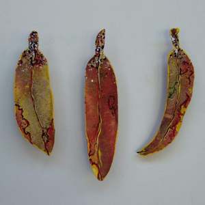 Under 500: Gum Leaf Triptych - Yellows