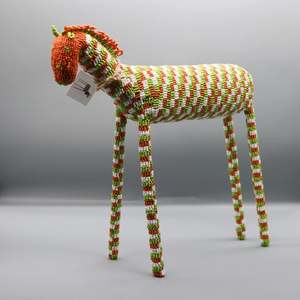Some Of Our Favourites: Beaded Horse - Green and Orange