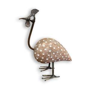 Metal Sculpture 1: Guinea Fowl - Stone and Metal