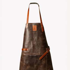 Cowhide Leather Apron with front pocket