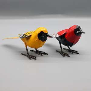 Metal Sculpture 1: Painted Metal Birds