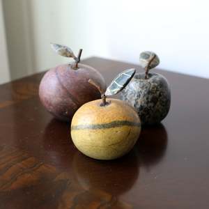 Small Stone And Metal Gifts: Stone Apples