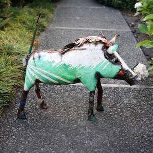 Metal Sculpture 1: Birdwoods Coloured Warthog