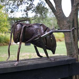 Metal Sculpture 1: Birdwoods Large Grasshopper