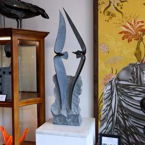 Stone Sculpture: Birds in flight