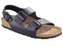 Womens: Milano smooth leather black womens
