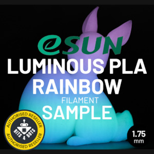 Esun Glow In The Dark: Sample - eSun Luminous PLA Rainbow 1.75mm Filament