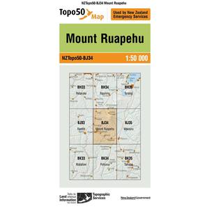 Tramping: Topo50 BJ34 Mount Ruapehu