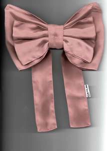 Georgie Hair Bow- Dusky pink silk *BB exclusive*